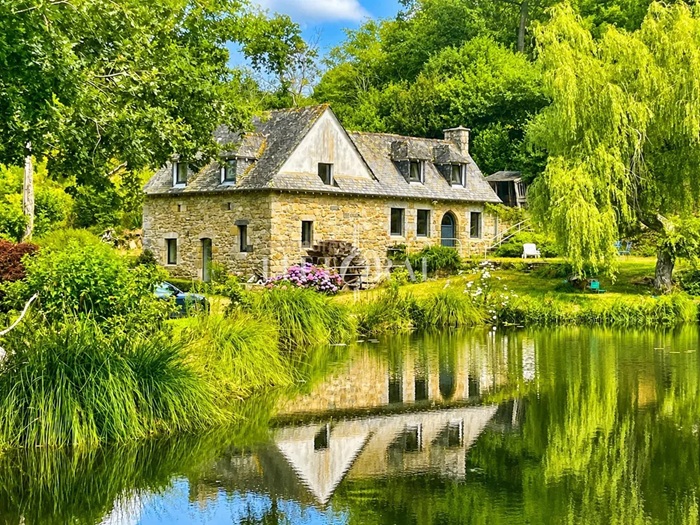 achat vente Moulin à eau a vendre  restauré , grand étang Lannion  et TVG à 20 mn, 10 mn plages, havre de paix COTES D'ARMOR BRETAGNE